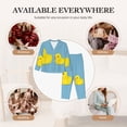 thumbnail image 7 of Picia Cute Ducky Pattern Women’s Long-Sleeve Sleepwear Set - Soft 2-Piece Loungewear with Pockets, Comfy PJs for Relaxing Nights-XX-Large, 7 of 7