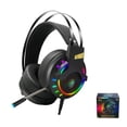 thumbnail image 1 of 7.1 Channel Wired Headphone LED Glowing Adjustable Gaming Headset USB Earphone with Microphone Box Package, 1 of 8