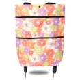 thumbnail image 1 of Carrito de la compra plegable Advancent con diseño impreso y organizador de verduras, 1 of 6