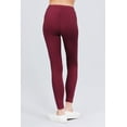 thumbnail image 4 of MOA Collection Women's Comfort Fit Cotton Spandex Basic Leggings, 4 of 5