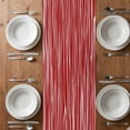 thumbnail image 4 of Table Runner 60 Inches Long for Kitchen Dining, Red Striped Dresser Scarf Farmhouse, Dining Table Decorations for Wedding/Parties, Classic Minimalist Waves Lines Pattern 13 x 60 In, 4 of 8
