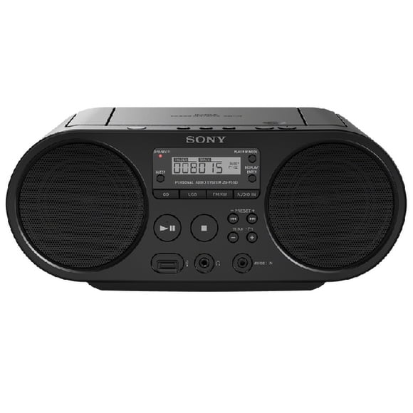 Radio grabadora Boombox CD Sony ZS-PS50 Funciona con Corriente y Baterías