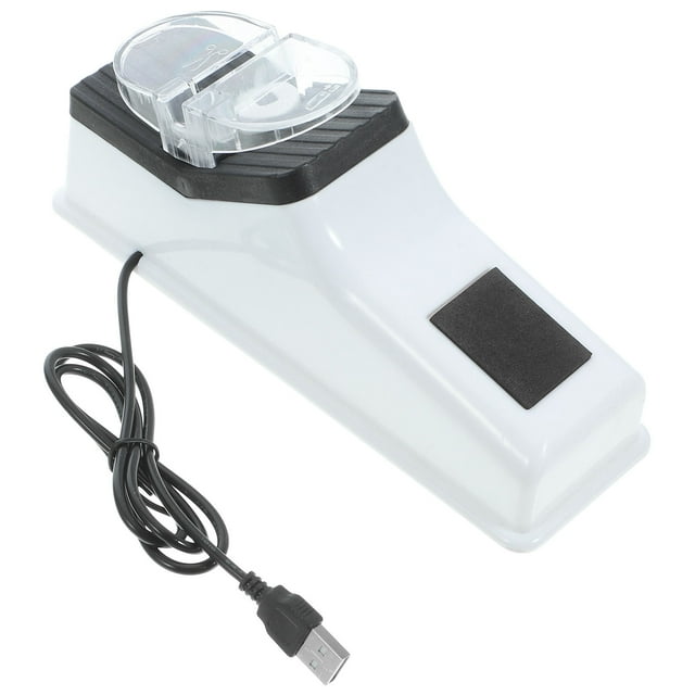 UPGRATOR Electric Knives Sharpener for Sharpening and Maintenance in White Plastic with USB Charging 1Pack