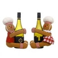thumbnail image 6 of ZHaobin Christmas Decorative Articles Cartoon Couples Gingerbread Man Doll Wine Bottle Holding Bottle Cover Wine Bottle Decoration (Girl), 6 of 7
