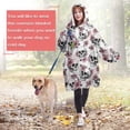 thumbnail image 4 of Wearable Oversized Blanket,White Floral Skull Pattern Wearable Blanket Hoodie for Adults,Cozy Hooded Blankets with Super Pockets,Super Warm Fuzzy Pullover for Women & Men, 4 of 6