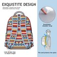 thumbnail image 5 of Stylish Boho Backpack with Vintage Tribal Design - Spacious 17" Laptop Compartment & Durable Oxford Fabric | Perfect Water-Resistant College Backpack for School, Campus Essentials & Travel, 5 of 6