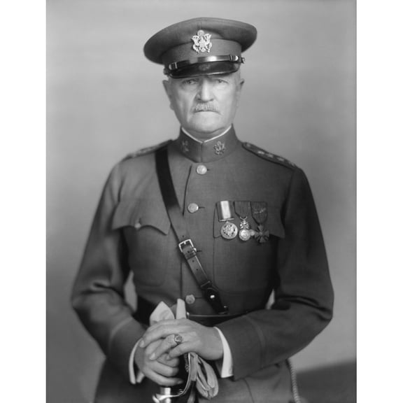 Vintage World War One photo of General John J. Pershing Poster Print