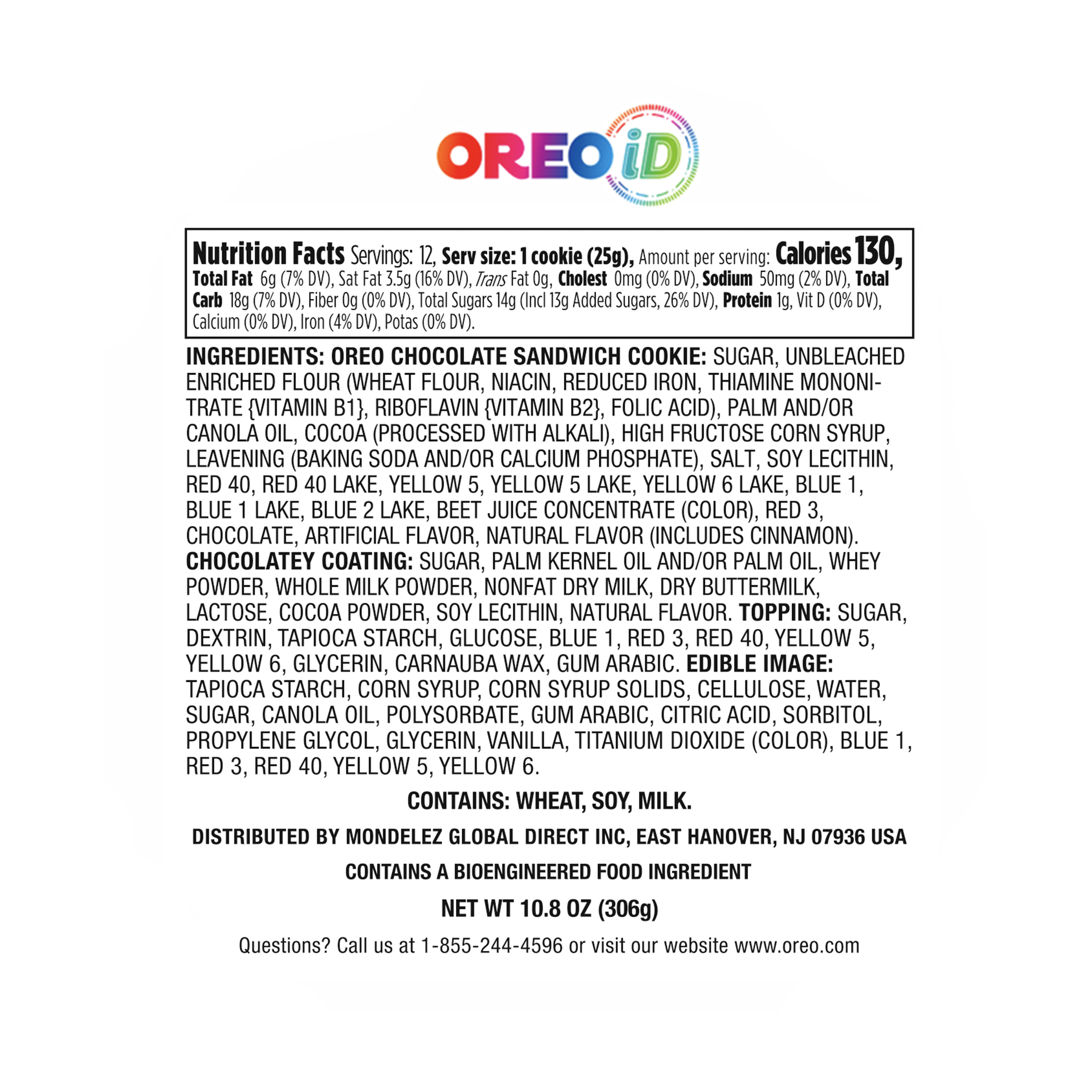 OREOiD Congratulations Cookies Gift Box, Chocolate Sandwich Cookies with White Chocolate and Sprinkles, 12ct cookies box