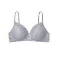 thumbnail image 2 of Sujetador de mujer Hollow Sexy Bralette Ropa interior inalámbrica transpirable, Gris, 32 / 70AB kenally AP001128-09, 2 of 7
