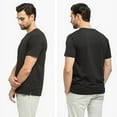 thumbnail image 3 of Fishers Finery Men's Soft Cotton Modal Crew Neck Pocket Tee (Navy, XL, Single), 3 of 5