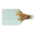 thumbnail image 2 of Floral Cutting Board, Ornaments Flowers Waves Pattern Curvy Leaves Swirls Graphic Design, Decorative Tempered Glass Cutting and Serving Board, Wine Bottle Shape, Orange Yellow Cream, by Ambesonne, 2 of 5