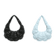 thumbnail image 1 of Bolso Mujer Nube Tote Monedero PU Plisado Axila para Viajes Al Aire Libre Negro, 1 of 3