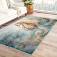 thumbnail image 1 of Seahorse Rugs for Living Room Bedroom Entryway - Coral Rug 2x3 - Sea Animals Carpet for Home Decor - Washable Non Slip Patterned Indoor Small Area Rug - Soft & Low Pile (ZL&805), 1 of 7