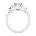thumbnail image 2 of IGI Certified 1 Carat Oval Shape Lab Grown Diamond Engagement Ring | 14K White Gold | Daria Trapezoid Three Stone Diamond Ring | FG-VS1-VS2 Quality Friendly Diamonds, 2 of 6