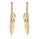 thumbnail image 1 of Finos Aretes Largos Hojas Filigrana Swarovski Oro 14k Lam dorado Unitalla, 1 of 3