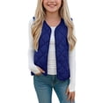 thumbnail image 4 of Bixock Toddler Girls Puffer Vests Girls Zip Up Jackets Kids Fleece Vests Waistcoat Outerwear Sleeveless Crew Neck Padded Thermal Daily Jacket for Kids 2-14Years, 4 of 7