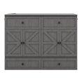 thumbnail image 4 of BEBPILOO Full Size Murphy Bed with Large Drawers & USB Ports,Brushed Gray, 4 of 13
