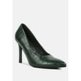 thumbnail image 2 of Mellen Croc Faux Leather Formal Pumps, 2 of 10