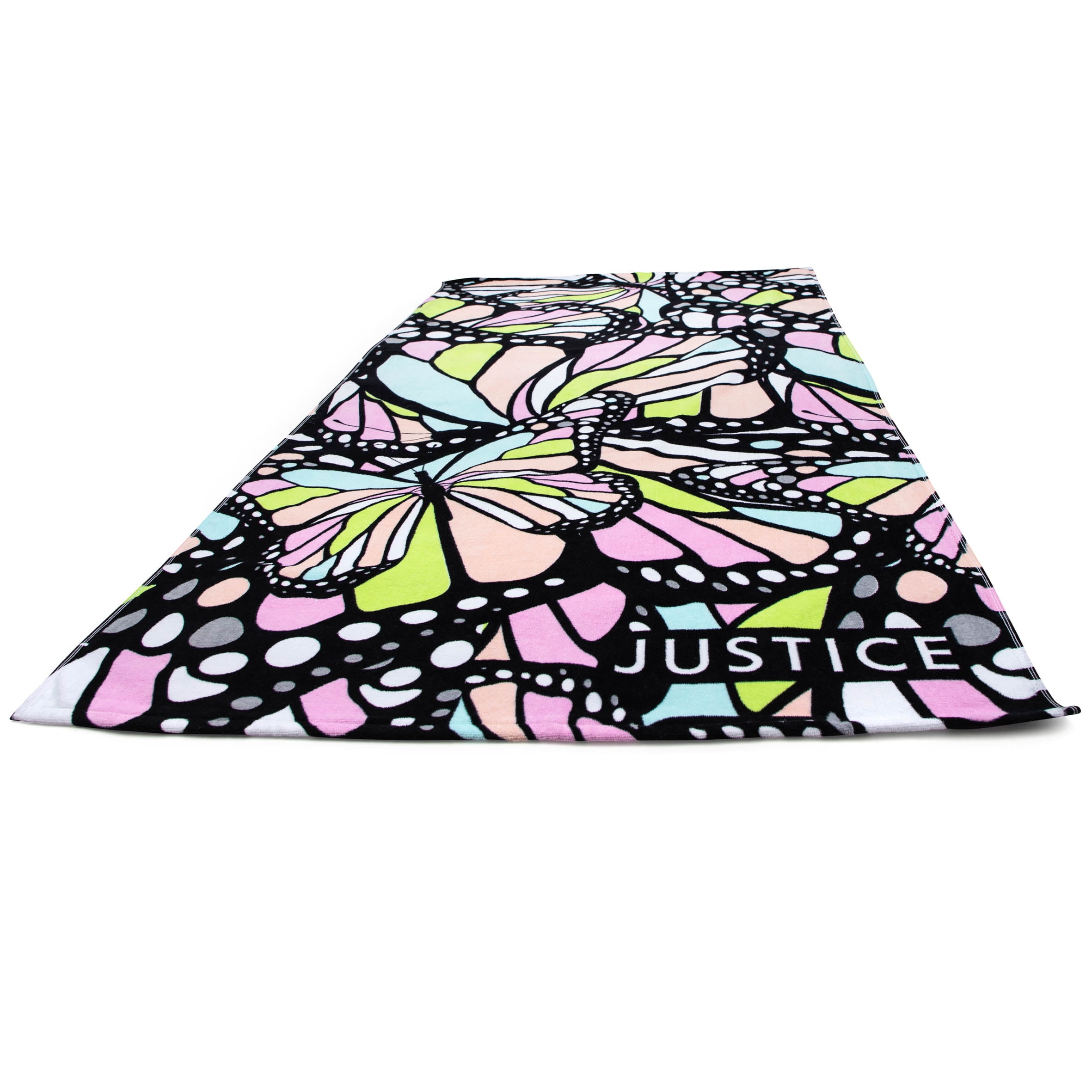 Justice Beach Towel, 100% Cotton, 64 x 34, Butterfly