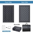 thumbnail image 6 of EastVita 9 x 12 ft Plastic Black and Gray Rectangular Beach Front Porches Patio Picnic RV Camping Garage Rhomb Border Modern Moroccan Area Rug, 6 of 8