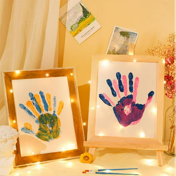 Esaierr 8X8inch Romantic couple photo frame wooden DIY souvenirs hand-printed picture frame