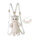 thumbnail image 3 of Mochila de peluche de gato, suave y ligera, ideal para uso diario en la calle. Encaje naranja, 3 of 9