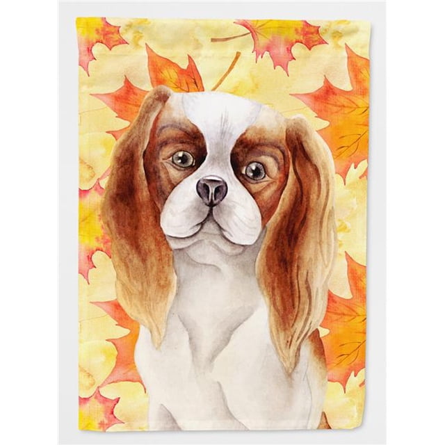 Carolines Treasures CK1405CHF Cavalier Spaniel Fall Flag Canvas - House Size