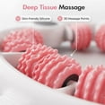 thumbnail image 4 of ALSO GO Circular Leg Clamp, Manual Massage Relax Roller with 9 Wheels, 360°Circular Leg Neck Muscle Hand Arm Relaxer Deep Tissue Pain Relief for Tennis Elbow Legs Women and Men, Pink, 4 of 8