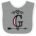 thumbnail image 3 of Inktastic Letter G Monogram Tribal Arrow Girls Baby Bib, 3 of 4