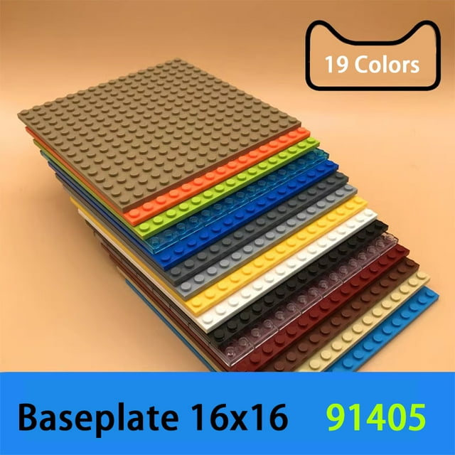 4/2pcs DIY Building Blocks 16X16 Dots Baseplates Bricks Educational Construction Children Toy Compatible With Brand 91405 Sky Blue 2pcs