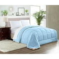 thumbnail image 1 of Oversized Queen Comforter Solid Light Blue Luxurious Collection Microfiber Fill Duvet Insert Box Stiched Quilted Fluffy Soft All Season Comforter with Pillowcases & Premium Piping, 1 of 7
