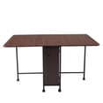 SYNGAR Movable Dining Table on Wheels, Folding Dining Table with ...