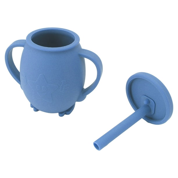 Vasos para sorber a prueba de derrames para bebés, vasos para niños pequeños de 230 ml Vasos para sorber de silicona a prueba de derrames para niños pequeños Vasos para sorber de entrenamiento de silicona para niños pequeños Tecnología de vanguardia Jadeshay A