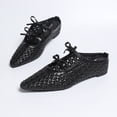 thumbnail image 3 of HomeDM Womens Woven Mesh Mary Jane Flats Closed Pointed Toe Slip-On Ballet Flat Dress Shoes for Office Casual Size 9, 3 of 9