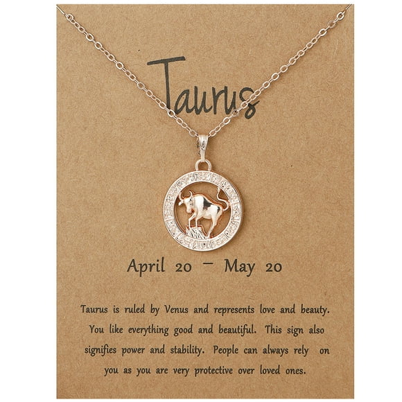 SIfdSeng Twelve Constellation Pendant, Elegant Chain Necklaces Letter Horoscope Necklace