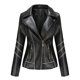 thumbnail image 4 of Chaquetas y abrigos de piel sintética de manga larga sin capucha Chaqueta de piel fina de moda para mujer Abrigo corto Chaqueta de primavera y otoño Chaqueta de piel con capucha de manga larga Tops de, 4 of 6