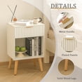 thumbnail image 4 of Mesita de noche blanca Fultyle con cajón y almacenamiento, 4 of 7