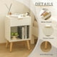 thumbnail image 4 of Mesita de noche blanca Fultyle con cajón y almacenamiento, 4 of 7