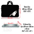 thumbnail image 3 of LSS 15.6 inch Laptop Sleeve Bag Compatible with Acer, Asus, Dell, HP, Sony, MacBook, Carrying Case Pouch w/ Handle & Strap, Lady in Hood, 3 of 3