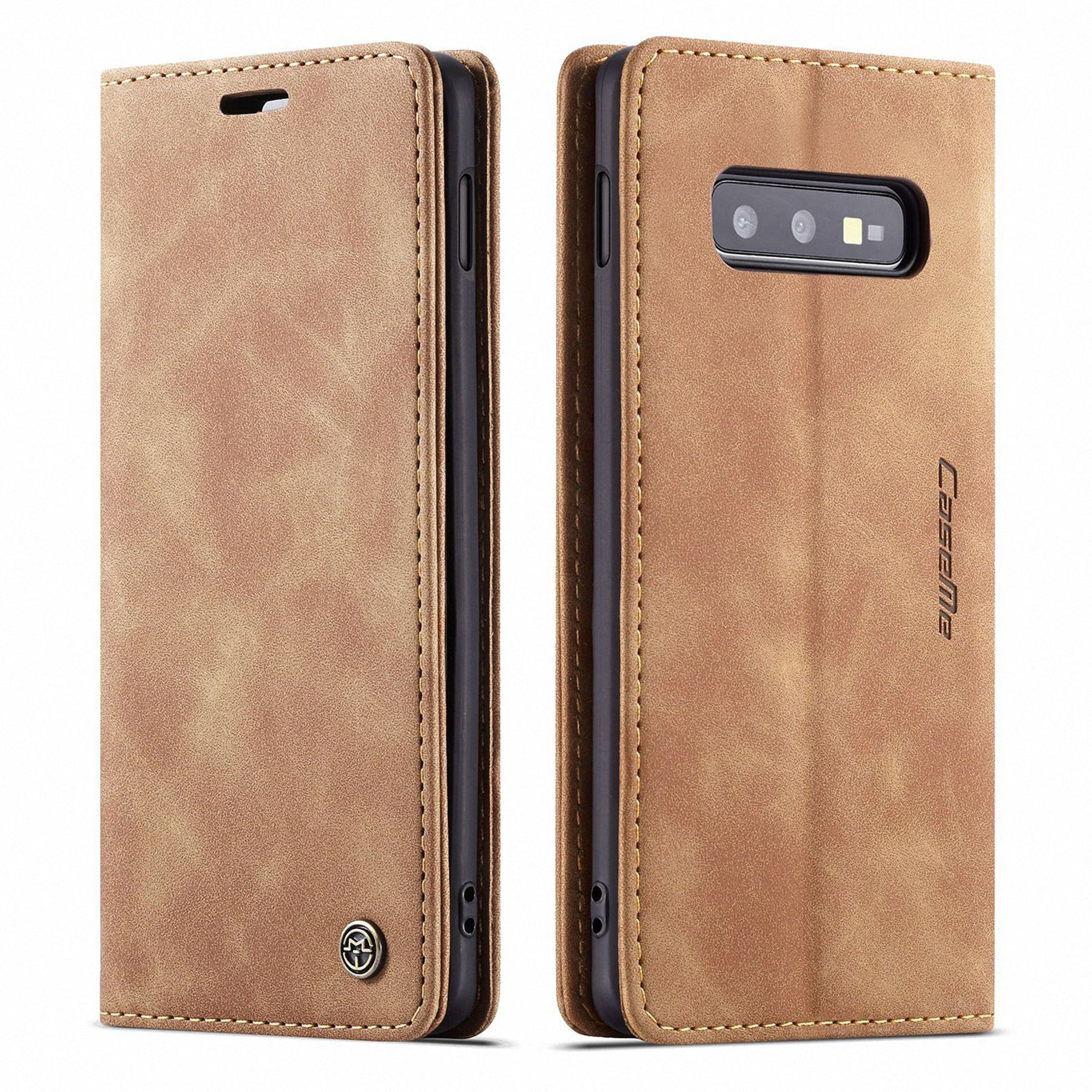 Black Galaxy S10e Case SONWO Premium Leather Flip Wallet Case Magnetic Closure Card Slots Kickstand Phone Case for Samsung Galaxy S10e