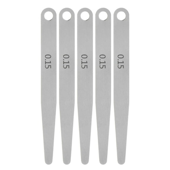 Uxcell 5 Pack Feeler Gauge 0.15mm Thickness Gauge 65MN Steel Metric Gap Measuring Tool