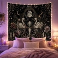 thumbnail image 2 of White Swans on Moonlit Water, Romantic Gothic for Art Lovers, Celestial Floral Garden Decor, Anniversary Gift, Tapestry Wall Hanging for Bedroom and Living Room, 2 of 7