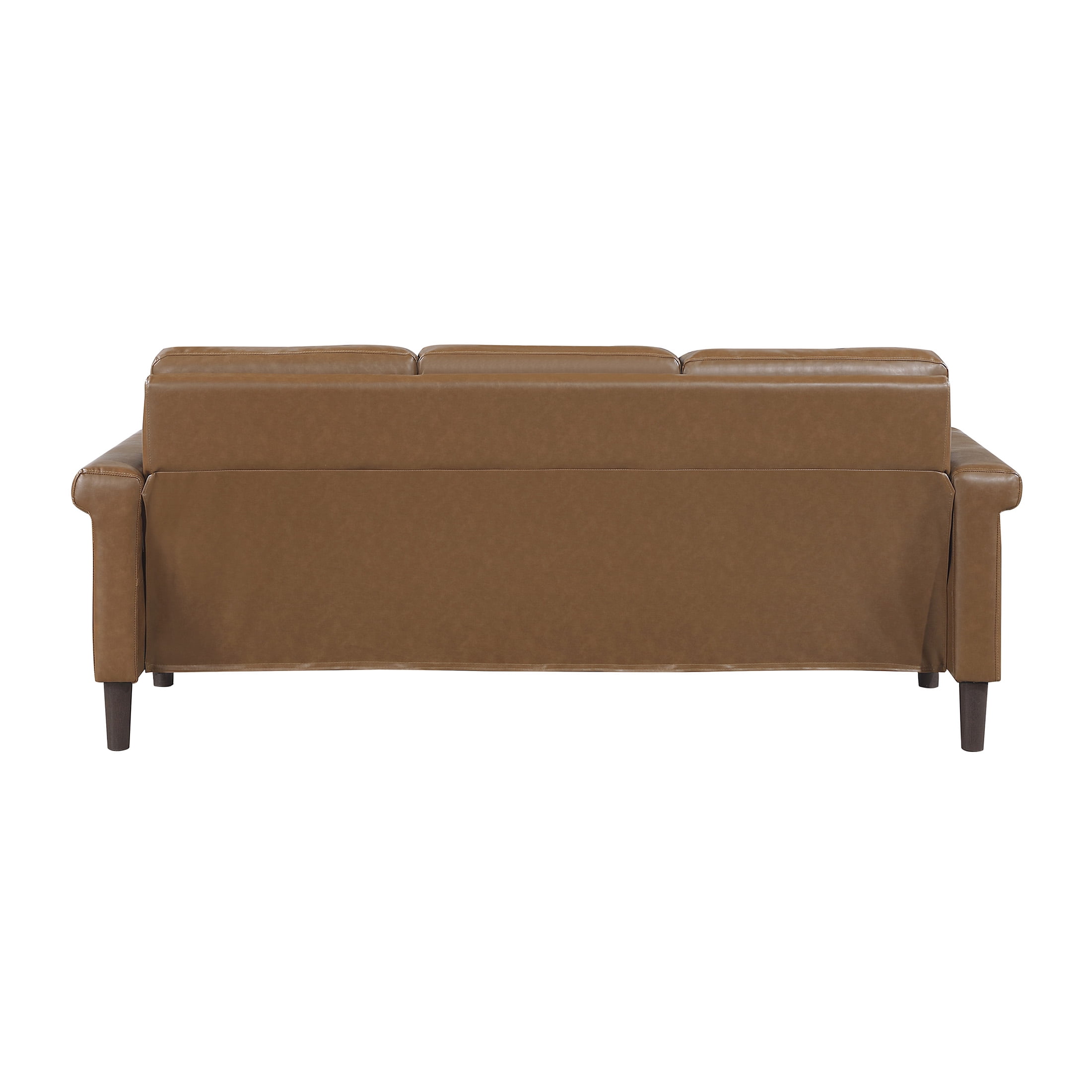 OakvillePark Hartwell Faux Leather Sofa with Nailhead Trim, Brown