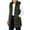 Army Green, variant on Cream Girls Puffer Vest Size 8-10 Years, Unisex Kids Lightweight Zip Up Hooded Winter Vests, Sleeveless Quilted Long Jackets