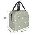 thumbnail image 5 of Sage Green Heart Star Lunch Bag Thick Aluminum Foil Tote Cooler for Women Office Picnic Gift, 5 of 7