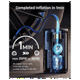 thumbnail image 1 of Mini Car Air Pump Digital Tire Inflator Portable Car Air Compressor Pump for Auto Car Motorcycle Bicycle Tire Inflatable,1 * Car Air Pump 3 * Nozzles 1 * Car Charger Cable,Black, 1 of 8
