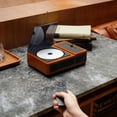thumbnail image 3 of THINKYA R02 Retro CD Player with FM Radio, Bluetooth 5.3 Transmitter & Receiver, Dual Stereo Speakers, Rechargeable Battery, USB/SD Playback, Home Audio System, Brown, 3 of 9