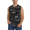 thumbnail image 3 of Uemuo Travel The World Pattern Men's Sleeveless T-Shirt,Muscle Athletic Tank Top, Moisture-wicking Quick-dry Breathable Classic Tee Top for Gym Run Outdoor Sports-X-Large, 3 of 8