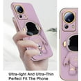 thumbnail image 3 of Compatible with Xiaomi 13 Lite Case for Women, Ultra Soft Xiaomi 13 Lite Phone Case Silicone TPU Plating Cute Astronaut Pattern Cases with Stand Cover (Purple), 3 of 7