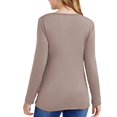thumbnail image 4 of Erwazi Womens Plus Size Maternity Tops V Neck Pullover for Breastfeeding Casual Solid Color Nursing Shirt Pregnancy Clothes, 4 of 5